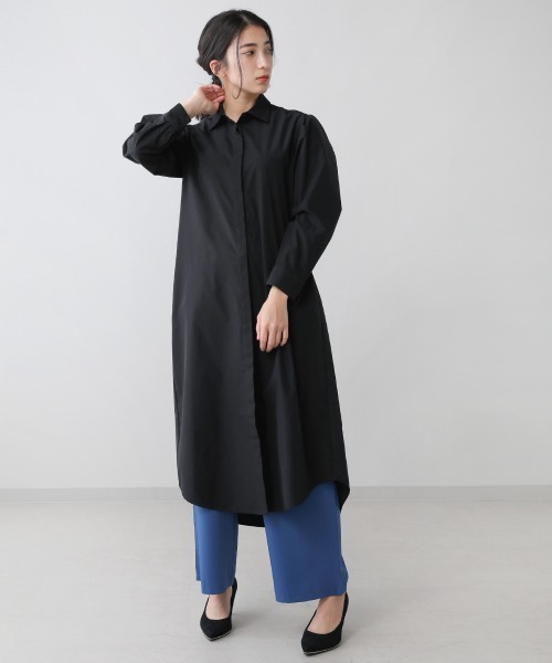 Bou Jeloud（ブージュルード）の「【WEB限定】オリガミスリーブシャツワンピース（ワンピース・レディース・ブラック/アイボリー/ミント・38）」の10枚目の写真