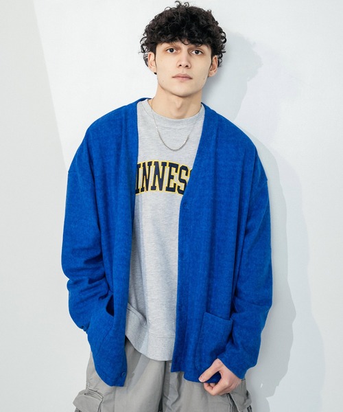 Ressaca（レサーカ）の「オーバーサイズ ボリュームニットカーディガン（カーディガン/ボレロ・メンズ・イエロー/グリーン/オレンジ/ブラック/ブルー・M/XL/L）」の3枚目の写真