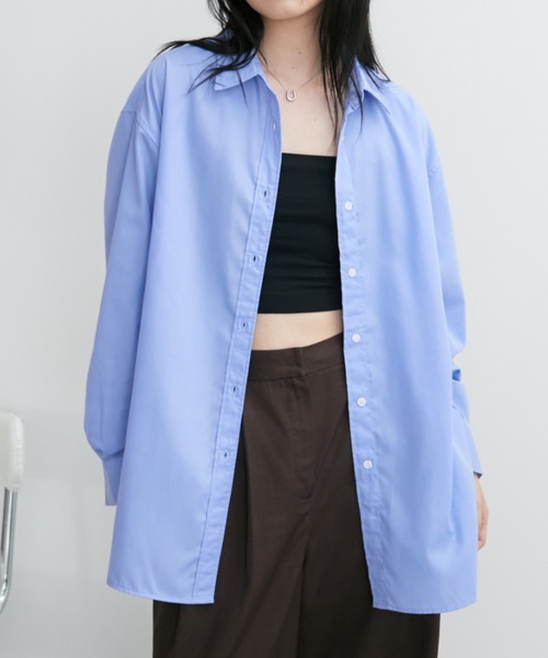 kuu★シーマリーブラウス オーバーサイズベーシックシアーシャツ（シャツ/ブラウス