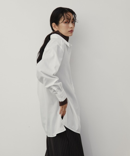 【新品】so close サイネックスフック釦使いロングシャツ オーバーサイズ 新品】so close サイネックスフック釦使いロングシャツ オーバー