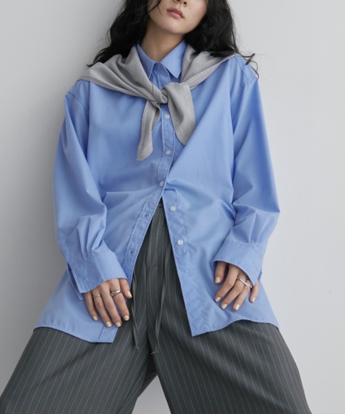 新色追加】オーバーサイズベーシックルーズシャツ【ロングセラー