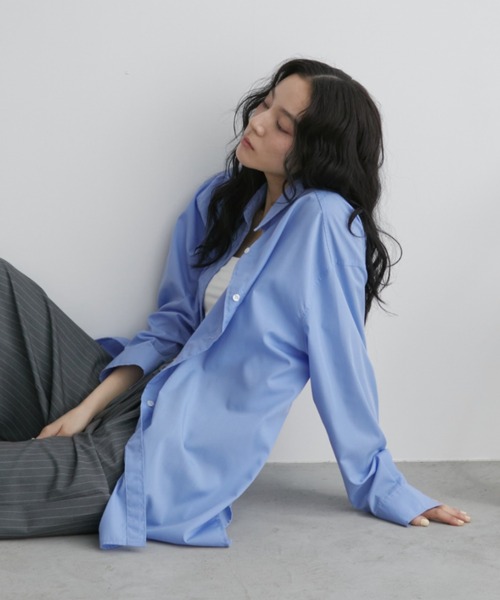 新色追加】オーバーサイズベーシックルーズシャツ【ロングセラー