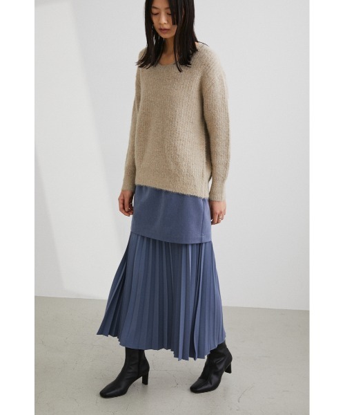 STYLEMIXER(スタイルミキサー)の「レイヤードプリーツスカート(スカート・レディース・ブラック/ブルー・SMALL/MEDIUM/X-SMALL)」の14枚目の写真