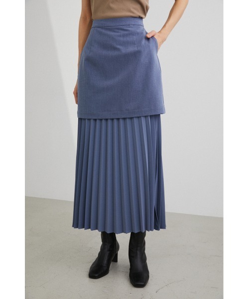 STYLEMIXER(スタイルミキサー)の「レイヤードプリーツスカート(スカート・レディース・ブラック/ブルー・SMALL/MEDIUM/X-SMALL)」の4枚目の写真