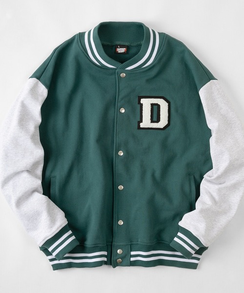 make a ray!(メイク ア レイ!)の「ワッペン刺繍 リブライン オーバーサイズ カットスタジャン(スタジャン・メンズ・ベージュ/グリーン/ブラック・M/L)」の20枚目の写真