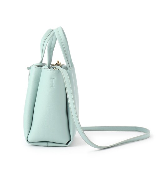 index（インデックス）の「◆あおりポケットミニトートバッグ【軽量・2WAY】（ショルダーバッグ・レディース・ブラック/パープル/ライトグリーン/ライトベージュ・00）」の6枚目の写真