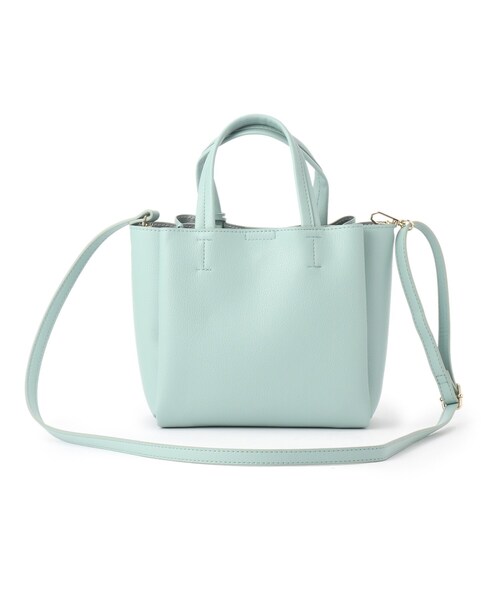 index（インデックス）の「◆あおりポケットミニトートバッグ【軽量・2WAY】（ショルダーバッグ・レディース・ブラック/パープル/ライトグリーン/ライトベージュ・00）」の7枚目の写真