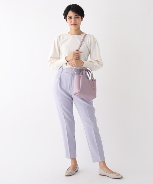 index（インデックス）の「◆あおりポケットミニトートバッグ【軽量・2WAY】（ショルダーバッグ・レディース・ブラック/パープル/ライトグリーン/ライトベージュ・00）」の17枚目の写真