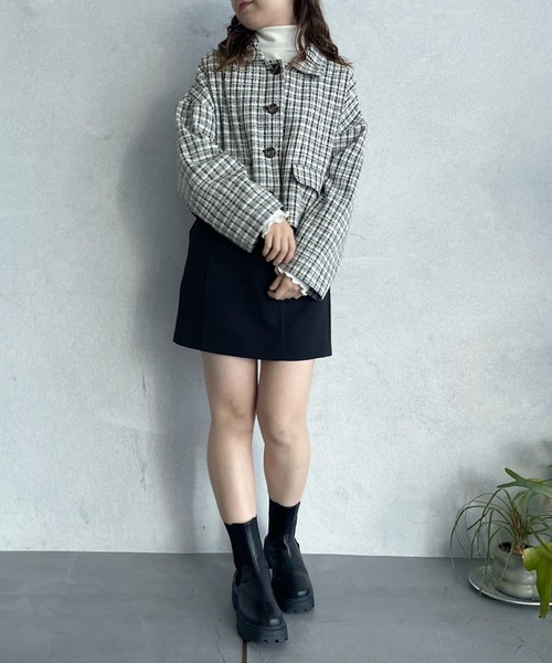 OLIVE des OLIVE（オリーブデオリーブ）の「ツイードジャケット（テーラードジャケット・レディース・オフホワイト/ブラック・FREE）」の18枚目の写真