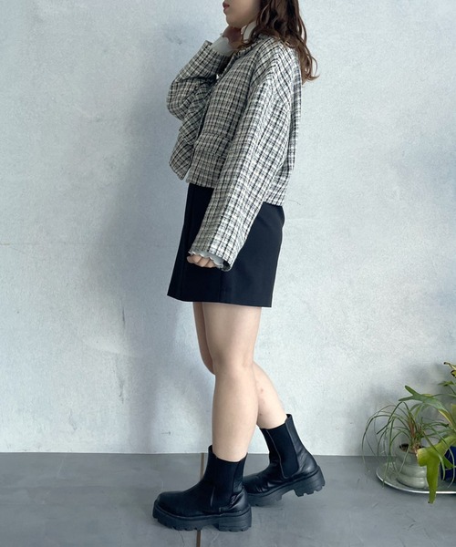 OLIVE des OLIVE（オリーブデオリーブ）の「ツイードジャケット（テーラードジャケット・レディース・オフホワイト/ブラック・FREE）」の19枚目の写真