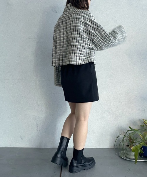 OLIVE des OLIVE（オリーブデオリーブ）の「ツイードジャケット（テーラードジャケット・レディース・オフホワイト/ブラック・FREE）」の20枚目の写真