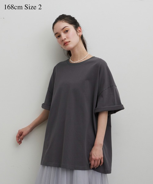 LA BELLE ETUDE(ラベルエチュード)の「UNISEX 無地Tシャツ(Tシャツ/カットソー・レディース・ピンク/チャコールグレー/ブラック/カーキ・2/1)」の18枚目の写真