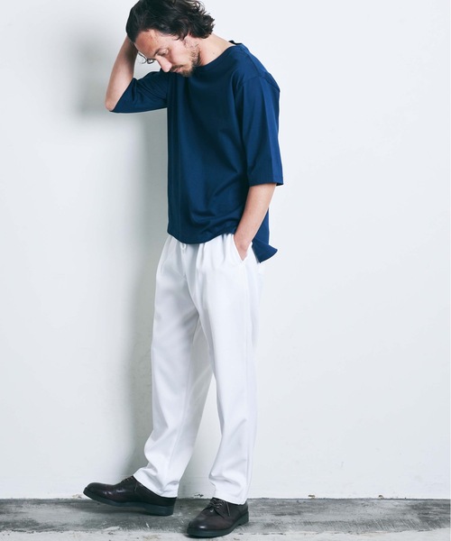 THE TWENTYSEVEN(ザ トゥエンティーセブン)の「The TWENTYSEVEN:PE TWILL CHEF PANTS ポリツイルシェフパンツ(チノパンツ・メンズ・ホワイト/ブラック/サックスブルー/グレイッシュベージュ・L/S/M)」の12枚目の写真