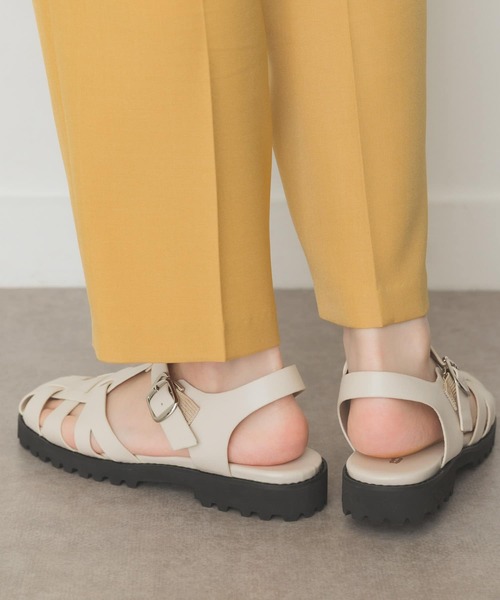 RODE SKO（ロデスコ）の「厚底グルカサンダル（サンダル・レディース・ブラック/アイボリー・36/37/38）」の6枚目の写真