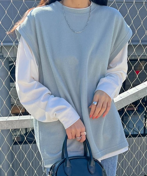 DISCOAT（ディスコート）の「縦柄ベストアンサンブル（アンサンブル・メンズ・ブラック/モスグリーン/グレイッシュベージュ・MEDIUM/LARGE）」の3枚目の写真