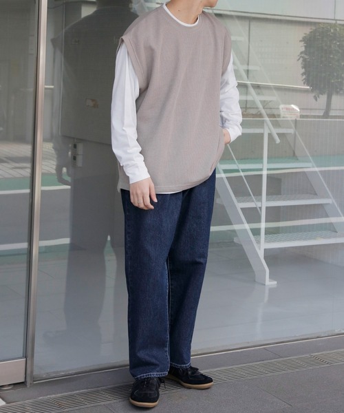 DISCOAT（ディスコート）の「縦柄ベストアンサンブル（アンサンブル・メンズ・ブラック/モスグリーン/グレイッシュベージュ・MEDIUM/LARGE）」の8枚目の写真