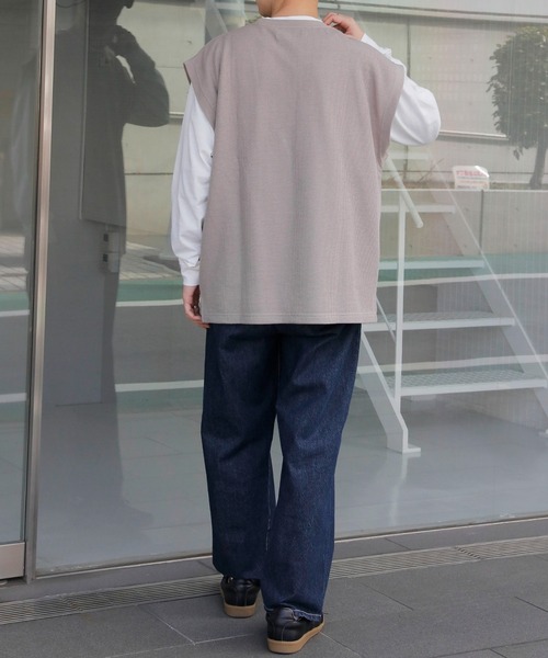 DISCOAT（ディスコート）の「縦柄ベストアンサンブル（アンサンブル・メンズ・ブラック/モスグリーン/グレイッシュベージュ・MEDIUM/LARGE）」の9枚目の写真