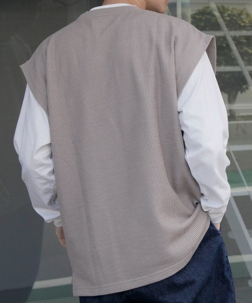 DISCOAT（ディスコート）の「縦柄ベストアンサンブル（アンサンブル・メンズ・ブラック/モスグリーン/グレイッシュベージュ・MEDIUM/LARGE）」の10枚目の写真