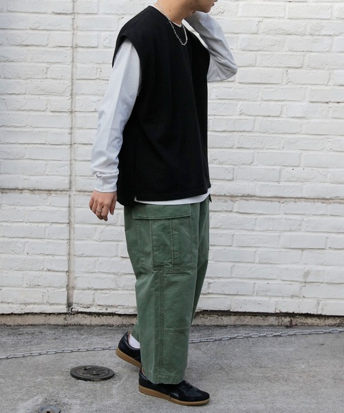 DISCOAT（ディスコート）の「縦柄ベストアンサンブル（アンサンブル・メンズ・ブラック/モスグリーン/グレイッシュベージュ・MEDIUM/LARGE）」の11枚目の写真