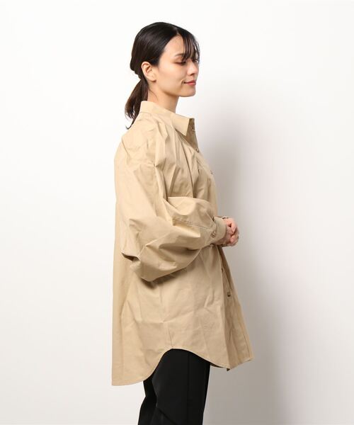 STYLEBLOCK（スタイルブロック）の「高密度ツイルドルマンギャザーブラウス（シャツ/ブラウス・レディース・グリーン系その他/ホワイト系その他/ベージュ/ピンク・M）」の6枚目の写真