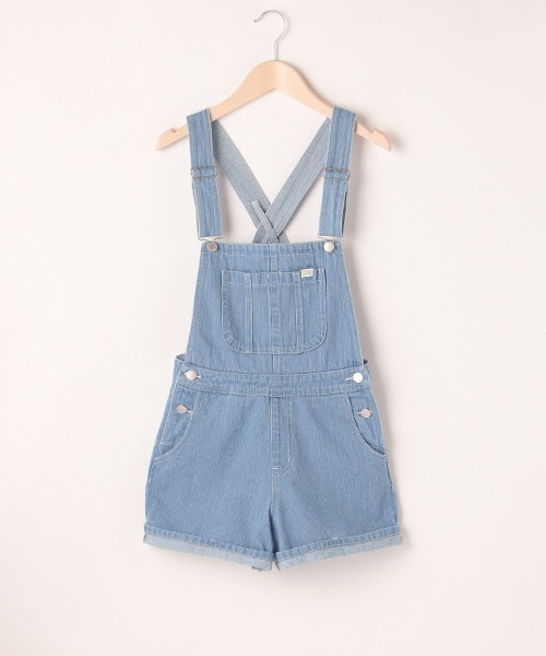 LOVETOXIC（ラブトキシック）の「ショートサロペット（サロペット/オーバーオール・キッズ・グレー/オフホワイト/サックスブルー・M/S/SS/L）」の16枚目の写真