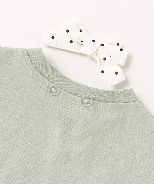 petit main（プティマイン）の「【リンク】ベアードッキングワンピース（ワンピース・キッズ・エメラルド/アイボリー・80ｃｍ/90cm/100cm/110cm/120cm/130cm）」の12枚目の写真