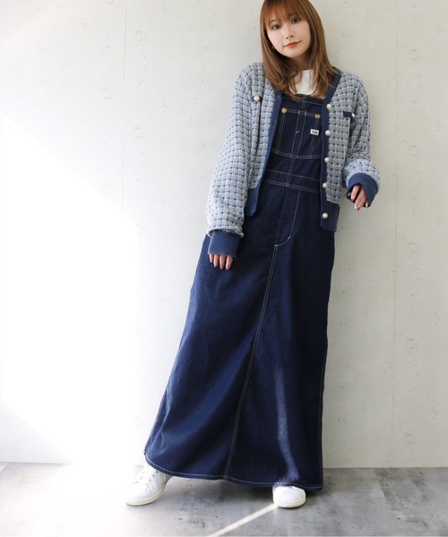 【極美品】Lee リー ★ オーバーオールロングスカート・ ジャンパースカート Lee（リー）の「Lee/リー デニムオーバーオールスカート