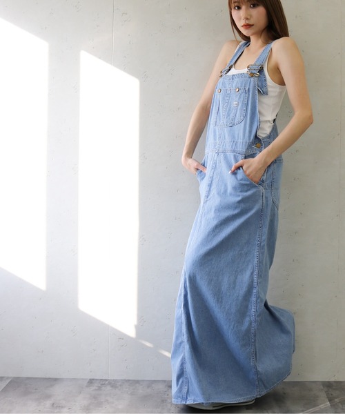 【美品】　Lee リー　オーバーオールロングスカート・ ジャンパースカート Lee（リー）OVERALL SKIRT/オーバーオールスカート/ジャンパー