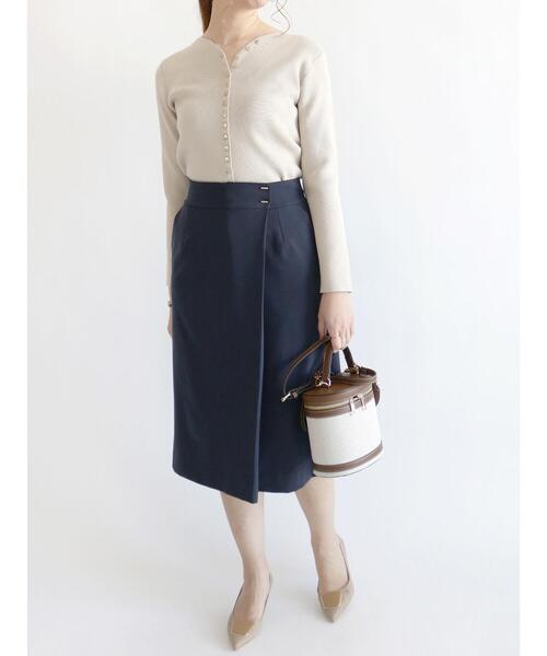 Te chichi(テチチ)の「2WAYタイトスカート(スカート・レディース・ベージュ/ネイビー/イエロー・SMALL/MEDIUM)」の7枚目の写真