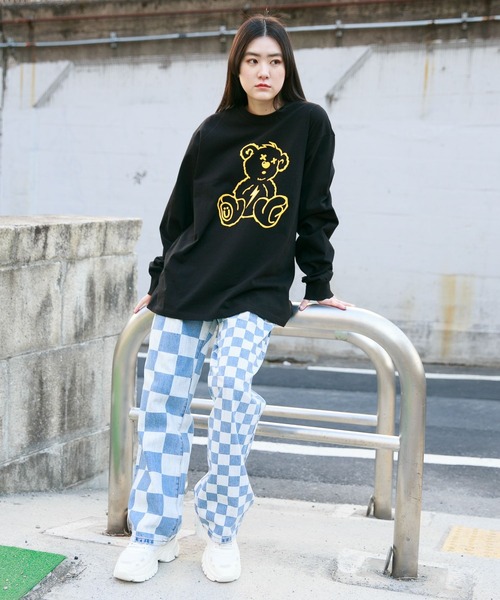 ISTKUNST(イストクンスト)の「【UNISEX】ISTKUNST/THUNDER BEAR長袖Tシャツ 2275750(Tシャツ/カットソー・レディース・ホワイト/ブラック・MEDIUM/LARGE)」の4枚目の写真