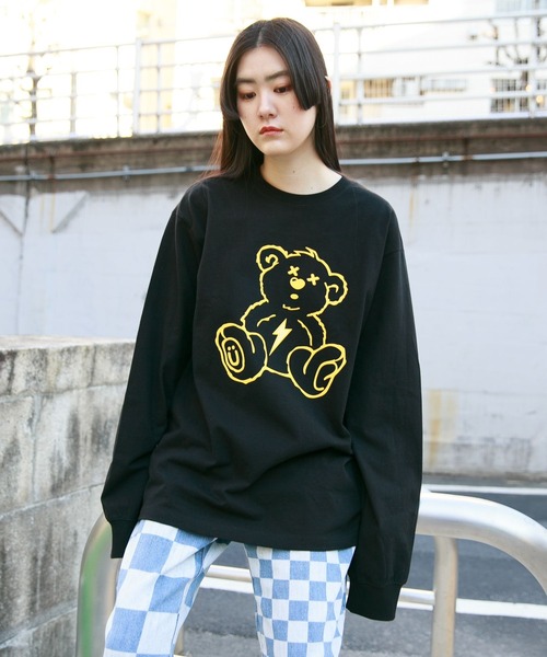 ISTKUNST(イストクンスト)の「【UNISEX】ISTKUNST/THUNDER BEAR長袖Tシャツ 2275750(Tシャツ/カットソー・レディース・ホワイト/ブラック・MEDIUM/LARGE)」の6枚目の写真