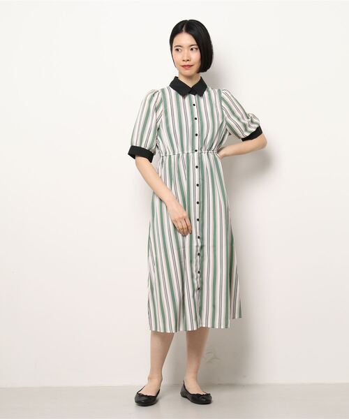 セール コーデ映え マルチストライプ柄ガウンワンピース ワンピース Juglans ユグランス のファッション通販 Zozotown