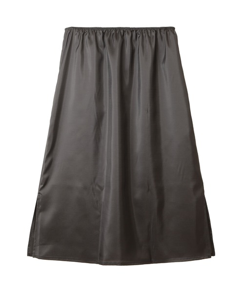 1er Arrondissement（プルミエアロンディスモン）の「シルキージョーゼットバックフレアーワンピース（シャツワンピース・レディース・ブラック/グレイッシュベージュ・38/36）」の10枚目の写真