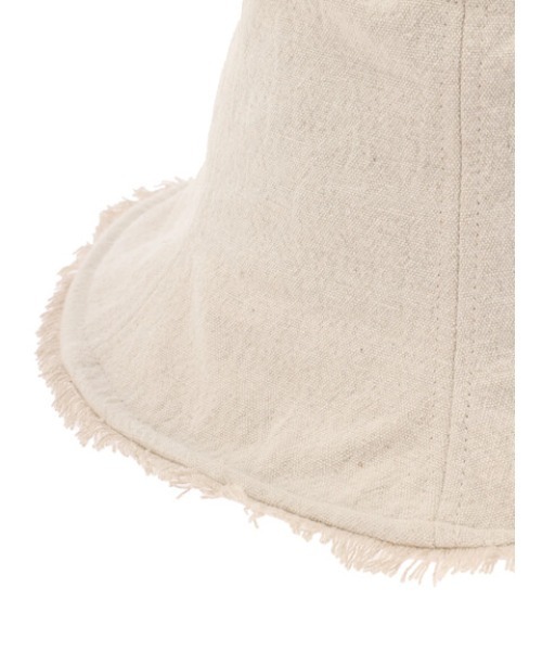 Green　Parks（グリーンパークス）の「・リネン風 チューリップハット（ハット・レディース・ベージュ/チャコールグレー・FREE）」の4枚目の写真