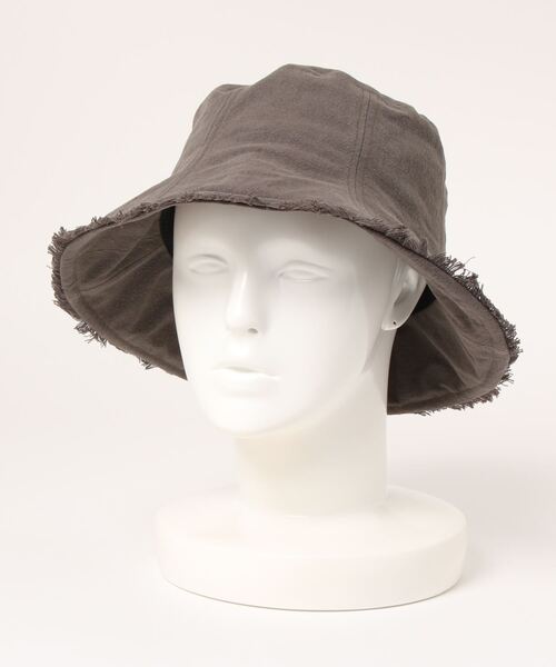 Green　Parks（グリーンパークス）の「・リネン風 チューリップハット（ハット・レディース・ベージュ/チャコールグレー・FREE）」の8枚目の写真