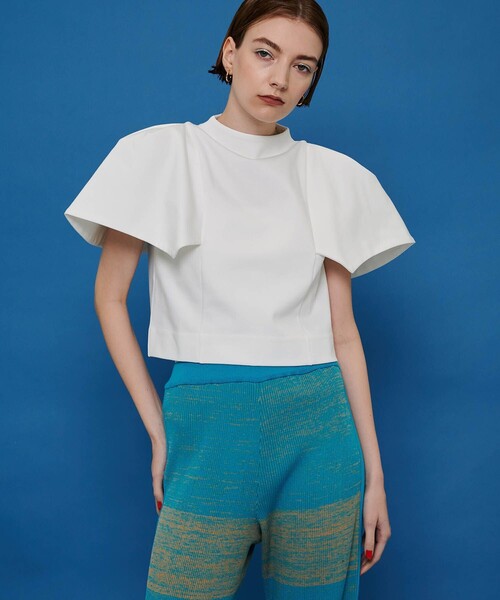 CITY TOKYO（シティトウキョウ）の「パワースリーブトップス（Tシャツ/カットソー・レディース・ホワイト/グレー/ブルー・FREE）」の10枚目の写真