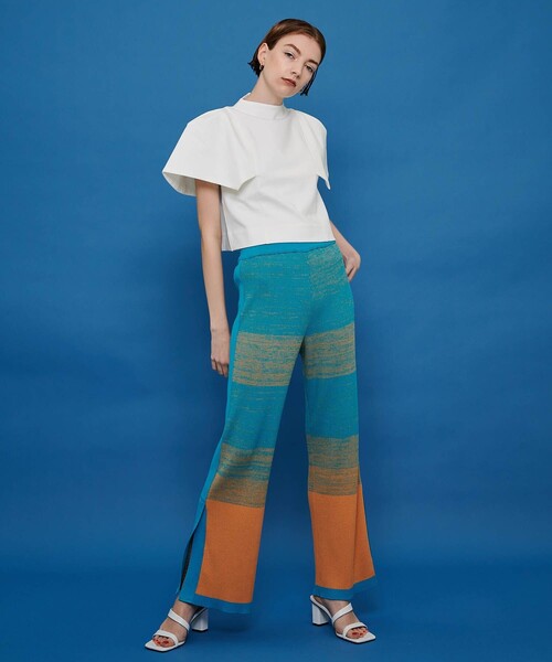 CITY TOKYO（シティトウキョウ）の「パワースリーブトップス（Tシャツ/カットソー・レディース・ホワイト/グレー/ブルー・FREE）」の11枚目の写真