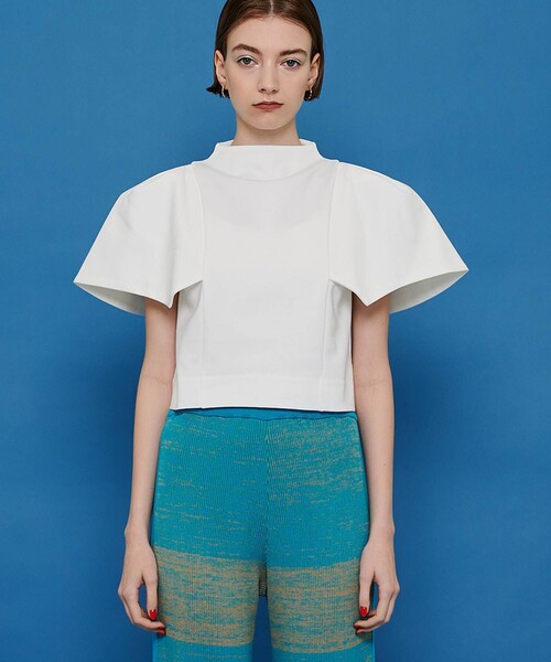 CITY TOKYO（シティトウキョウ）の「パワースリーブトップス（Tシャツ/カットソー・レディース・ホワイト/グレー/ブルー・FREE）」の12枚目の写真