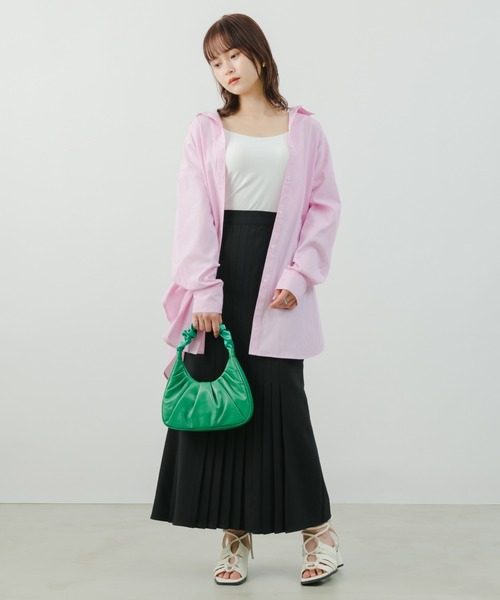 NEUNA（ヌナ）の「ギャザーハンドルバッグ（ハンドバッグ・レディース・ホワイト/ブラック/グリーン・FREE）」の13枚目の写真