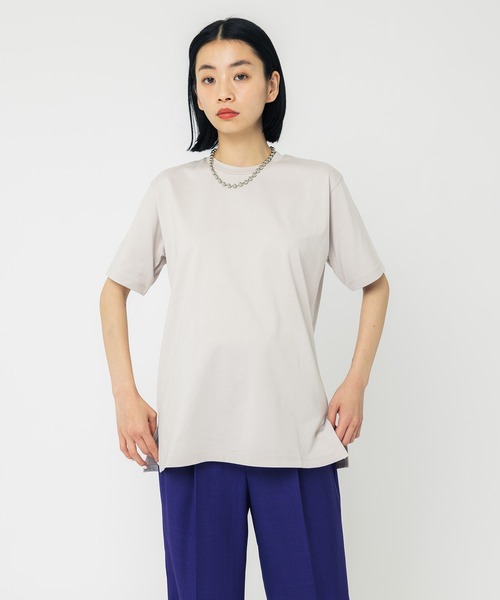 UNITED TOKYO（ユナイテッドトウキョウ）の「SUVINスリープライTシャツ（Tシャツ/カットソー・レディース・ホワイト/ブラック/ベージュ/ブルー・1/2）」の3枚目の写真