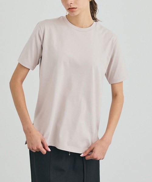 UNITED TOKYO（ユナイテッドトウキョウ）の「SUVINスリープライTシャツ（Tシャツ/カットソー・レディース・ホワイト/ブラック/ベージュ/ブルー・1/2）」の10枚目の写真