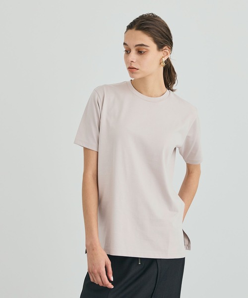 UNITED TOKYO（ユナイテッドトウキョウ）の「SUVINスリープライTシャツ（Tシャツ/カットソー・レディース・ホワイト/ブラック/ベージュ/ブルー・1/2）」の12枚目の写真