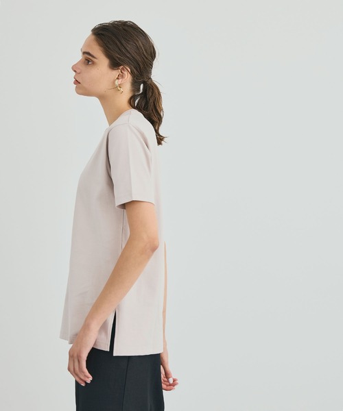 UNITED TOKYO（ユナイテッドトウキョウ）の「SUVINスリープライTシャツ（Tシャツ/カットソー・レディース・ホワイト/ブラック/ベージュ/ブルー・1/2）」の14枚目の写真