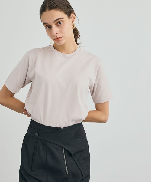 UNITED TOKYO（ユナイテッドトウキョウ）の「SUVINスリープライTシャツ（Tシャツ/カットソー・レディース・ホワイト/ブラック/ベージュ/ブルー・1/2）」の18枚目の写真