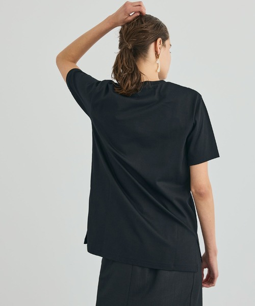 UNITED TOKYO（ユナイテッドトウキョウ）の「SUVINスリープライTシャツ（Tシャツ/カットソー・レディース・ホワイト/ブラック/ベージュ/ブルー・1/2）」の6枚目の写真