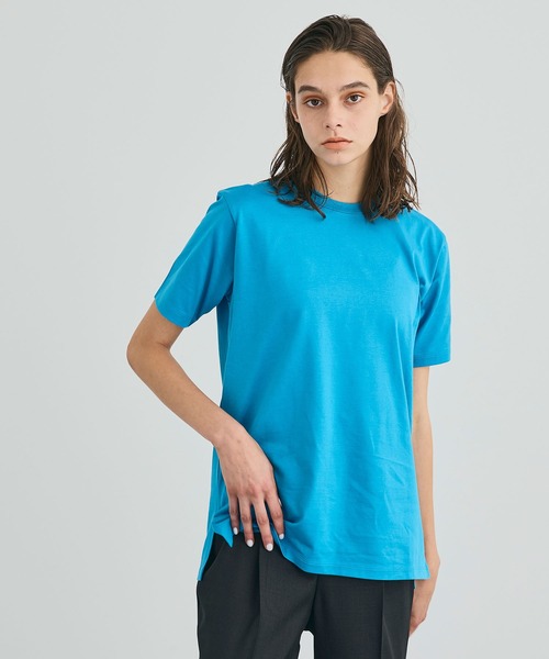 UNITED TOKYO（ユナイテッドトウキョウ）の「SUVINスリープライTシャツ（Tシャツ/カットソー・レディース・ホワイト/ブラック/ベージュ/ブルー・1/2）」の19枚目の写真