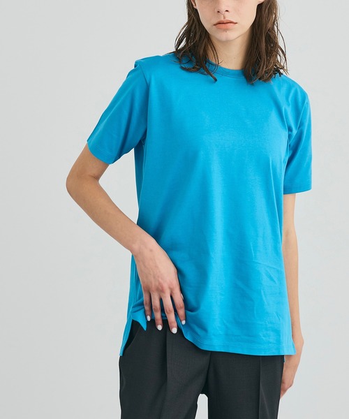 UNITED TOKYO（ユナイテッドトウキョウ）の「SUVINスリープライTシャツ（Tシャツ/カットソー・レディース・ホワイト/ブラック/ベージュ/ブルー・1/2）」の20枚目の写真