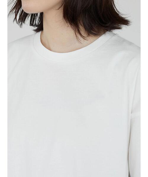 Green　Parks（グリーンパークス）の「裾フレアドッキングプルオーバー（Tシャツ/カットソー・レディース・ホワイト/ネイビー/グリーン・FREE）」の10枚目の写真