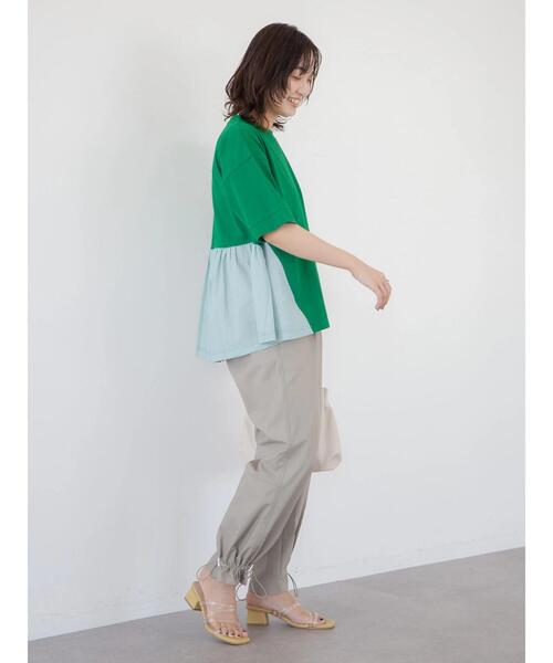 Green　Parks（グリーンパークス）の「裾フレアドッキングプルオーバー（Tシャツ/カットソー・レディース・ホワイト/ネイビー/グリーン・FREE）」の20枚目の写真