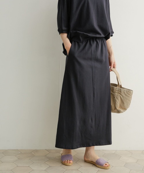 URBAN RESEARCH DOORS（アーバンリサーチドアーズ）の「『セットアップ対応』コットンカットスカート（スカート・レディース・ベージュ/ネイビー・MEDIUM）」の3枚目の写真